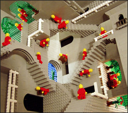 Thumbnail of Escher's Relativity in Lego